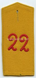 Preußen Einzel Schulterklappe für Mannschaften im Infanterie-Regiment Keith (1. Oberschlesisches) Nr. 22