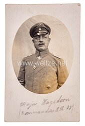 Preußen 1. Weltkrieg Fotopostkarte «Major Hagedorn (Kommandeur I.R.75).»