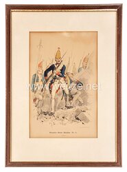 Preußen gerahmte Uniformtafel von Knötel «Grenadier-Garde-Bataillon (1756)»