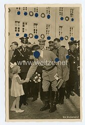 III. Reich - Propaganda-Postkarte - " Adolf Hitler - Ein Blumengruß "