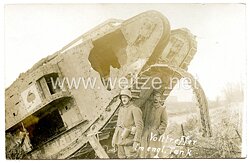 Deutsches Reich 1. Weltkrieg Fotopostkarte «Volltreffer im engl. Tank»