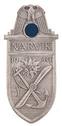 Ärmelschild "Narvik 1940" in Silber