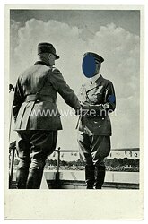 III. Reich - Propaganda-Postkarte - " Adolf Hitler - Der Führer mit Reichsarbeitsführer Konstantin Hierl "
