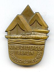 IV. Olympische Winterspiele 1936 - offizielles Teilnehmerabzeichen " Kanu-Zeltlager Berlin "
