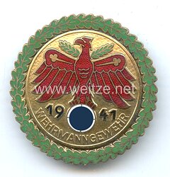 Standschützenverband Tirol-Vorarlberg - Gaumeisterabzeichen 1941 in Gold mit Eichenlaubkranz " Wehrmanngewehr "