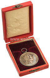 Sachsen Königreich Silberne Medaille des Militär St.-Heinrich Ordens im Etui
