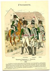 Knötel Uniformtafel "Husaren-Regiment v. Czettritz" 1792,