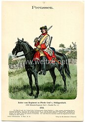 Knötel Uniformtafel "Reiter vom Regiment zu Pferd Graf v. Schlippenbach" 1713,