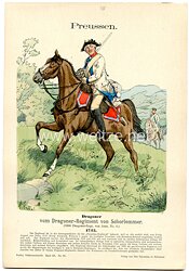 Knötel Uniformtafel "Dragoner-Regiment von Schorlemmer" 1745,