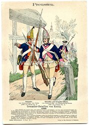Knötel Uniformtafel "Grenadier-Bataillon von Kenitz" 1762,
