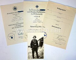 Heer - Urkundengruppe für einen Obergefreiten des Stab Pionier Batl. 742 (23. Armeekorps)
