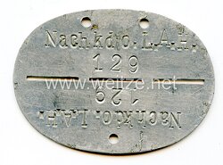 Waffen-SS Erkennungsmarke "Nachr. Kdo. Leibstandarte Adolf Hitler, SS Verfügungstruppe"