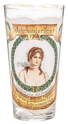 Preußen Trinkglas zur «Jahrhundertfeier 1913 ... Königin Luise von Preussen» 