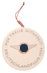 DLV Porzellanmedaille "Für treue Mitarbeit - Deutschlandflug 1934"