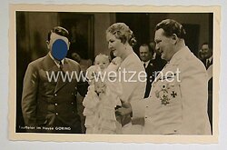 III. Reich - Propaganda-Postkarte - " Tauffeier in Hause Göring "