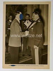 III. Reich Propaganda Postkarte:. Der Führer beglückwünscht Herman Göring. 12.1.1939.