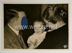 III. Reich, Postkarte: Adolf Hitler und Emmy Göring und Edda