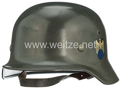 Wehrmacht Heer Stahlhelm M35 mit 2 Emblemen