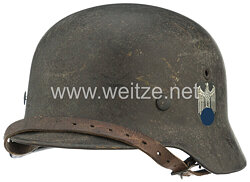 Wehrmacht Heer Stahlhelm M40 mit 1 Emblem 