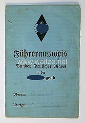 BDM - Führerausweis für ein Mädel im Obergau 12 Westmark 