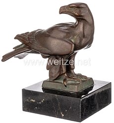 III. Reich bronzierter stehender Adler als Tischdekoration