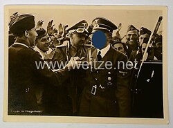 III. Reich - Propaganda-Postkarte - " Adolf Hitler in Polen - Freude im Fliegerhorst "