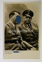 III. Reich - Propaganda-Postkarte - " Reichskanzler Adolf Hitler und Franz Seldte "