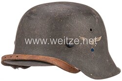 Luftwaffe Stahlhelm M 42 mit 1 Emblem