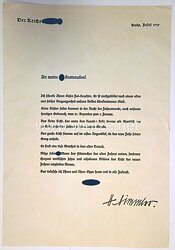 Beischreiben zum SS-Porzellanmanufaktur Allach Julleuchter 1939