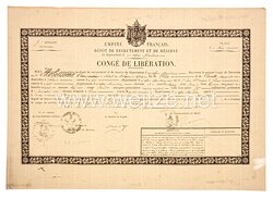 Frankreich 2. Empire Urkunde zur Entlassung in die Reserve für den Soldaten «Malaussena» im «4e régiment d'infanterie Sardes» 1863
