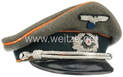 Wehrmacht Schirmmütze für Offiziere im Kreiswehrersatzamt oder Feldgendarmerie 