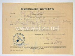 Reichsarbeitsdienst ( RAD ) - Reichsarbeitsdienst Sonderausweis