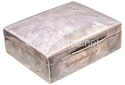 Silberne Zigarettenbox "Kriegsakademie 36/38"