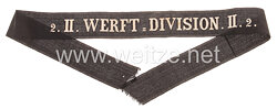 Kaiserliche Marine Mützenband «2. II. Werft-Division. II. 2.»
