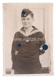Hitlerjugend Portraitfoto eines Marinehelfer der Marine-HJ