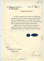 III. Reich - Originalunterschrift von Adolf Hitler als Reichskanzler 1939 auf der Kreditermächtigung vom 7. Juni 1939 mit einer Erhöhung von 26 auf 30 Milliarden Reichsmark.