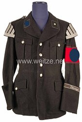 SS-Totenkopfverbände: schwarzer Dienstrock für einen SS-Unterscharführer und Angehöriger des Musikzuges der Standarte 