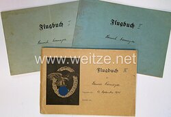Luftwaffe - 3 Flugbücher für einen Fluglehrer von 1934-1935