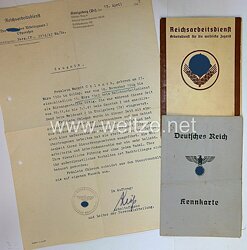 Reichsarbeitsdienst ( RAD ) - Reichsarbeitsdienstpaß für die weibliche Jugend ( Ostpreußen ) 
