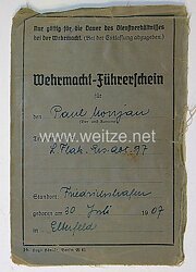 Luftwaffe-Führerschein für einen Kannonier der L.Flak-Ers.Abtl.97