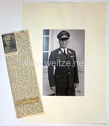 Luftwaffe - Nachkriegsunterschrift vom Ritterkreuzträger, Alexander Andrae