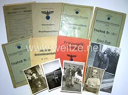 NSFK - Dokumentengruppe für einen Segelflugzeugführer und späteren Unteroffiziers - Anwärter der Luftwaffe, zuletzt beim K.G.27