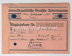 NSDAP - Ortsgruppe Leuna, Mitgliedskarte Nr. 4044664