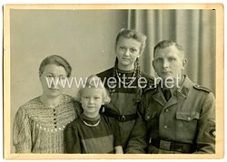 Waffen-SS Foto, SS-Mann mit Familie
