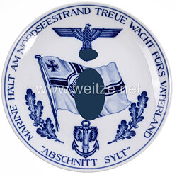 Kriegsmarine Meissen-Regimentsteller "Abschnitt Sylt".