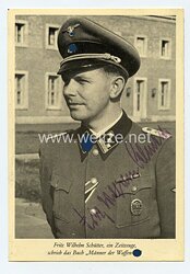 Waffen SS - Nachkriegsunterschrift von Fritz Wilhelm Schütter - SS-Hauptsturmführer, Kompaniechef