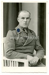 Waffen-SS Portraitfoto, SS-Mann einer Sturmgeschützabteilung