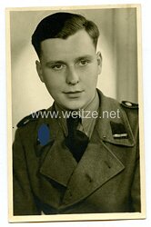 Waffen-SS Portraitfoto, SS-Sturmmann einer Sturmgeschützabteilung