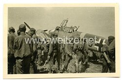 Waffen-SS Foto, SS-Soldaten mit Wendetarnhemden und Tarnmützen 