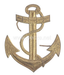 Kriegsmarine Metallauflage für das Ärmelabzeichen eines Bootsmannsmaat